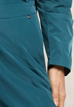 New River Woods Lange wijde taffeta broek groen -