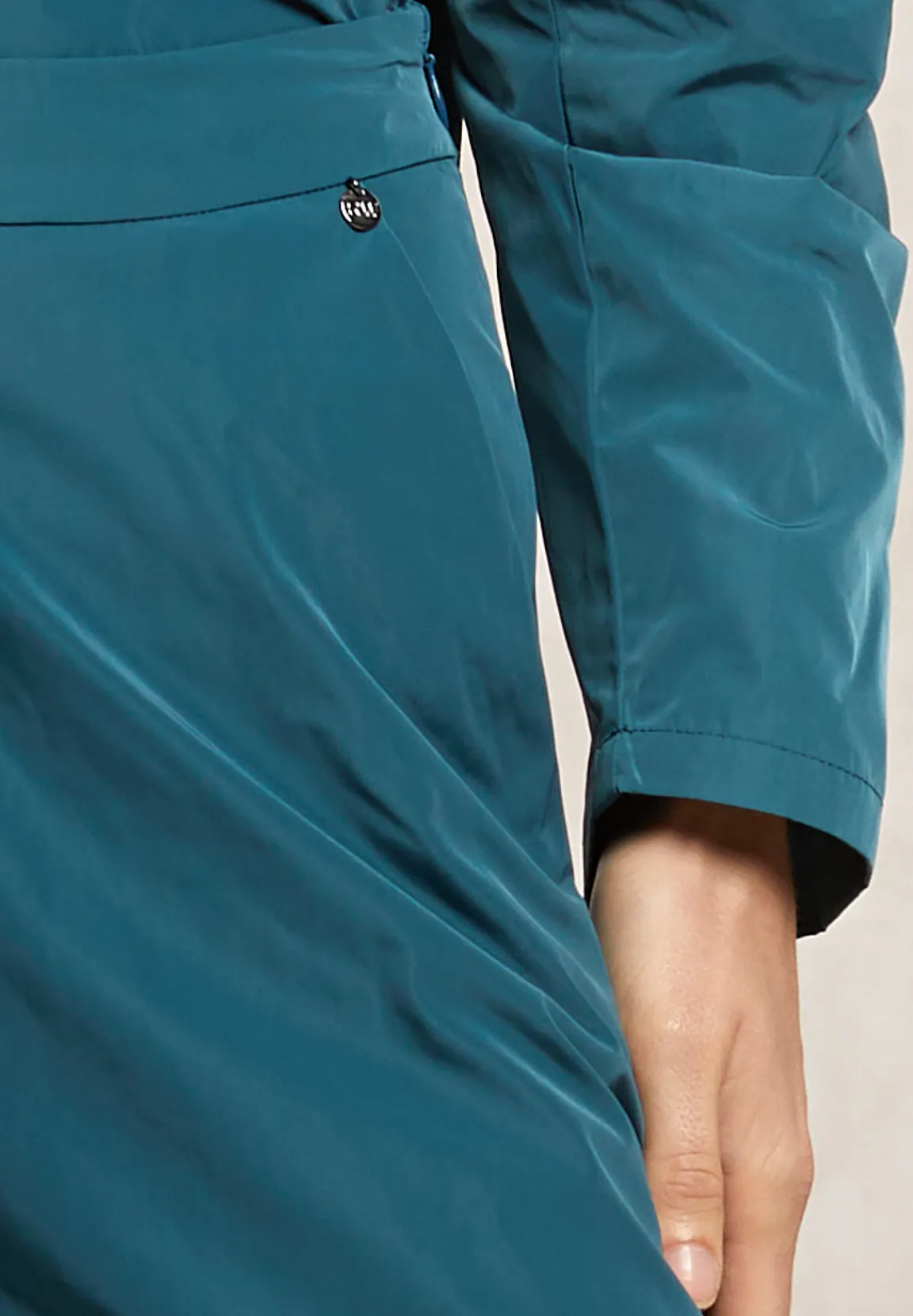 New River Woods Lange wijde taffeta broek groen -