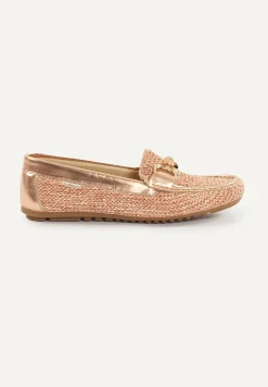 Clearance River Woods Lederen gevlochten loafers roze -