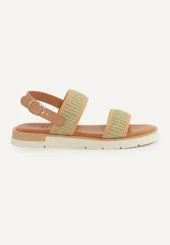 Hot River Woods Lederen gevlochten sandalen groen -