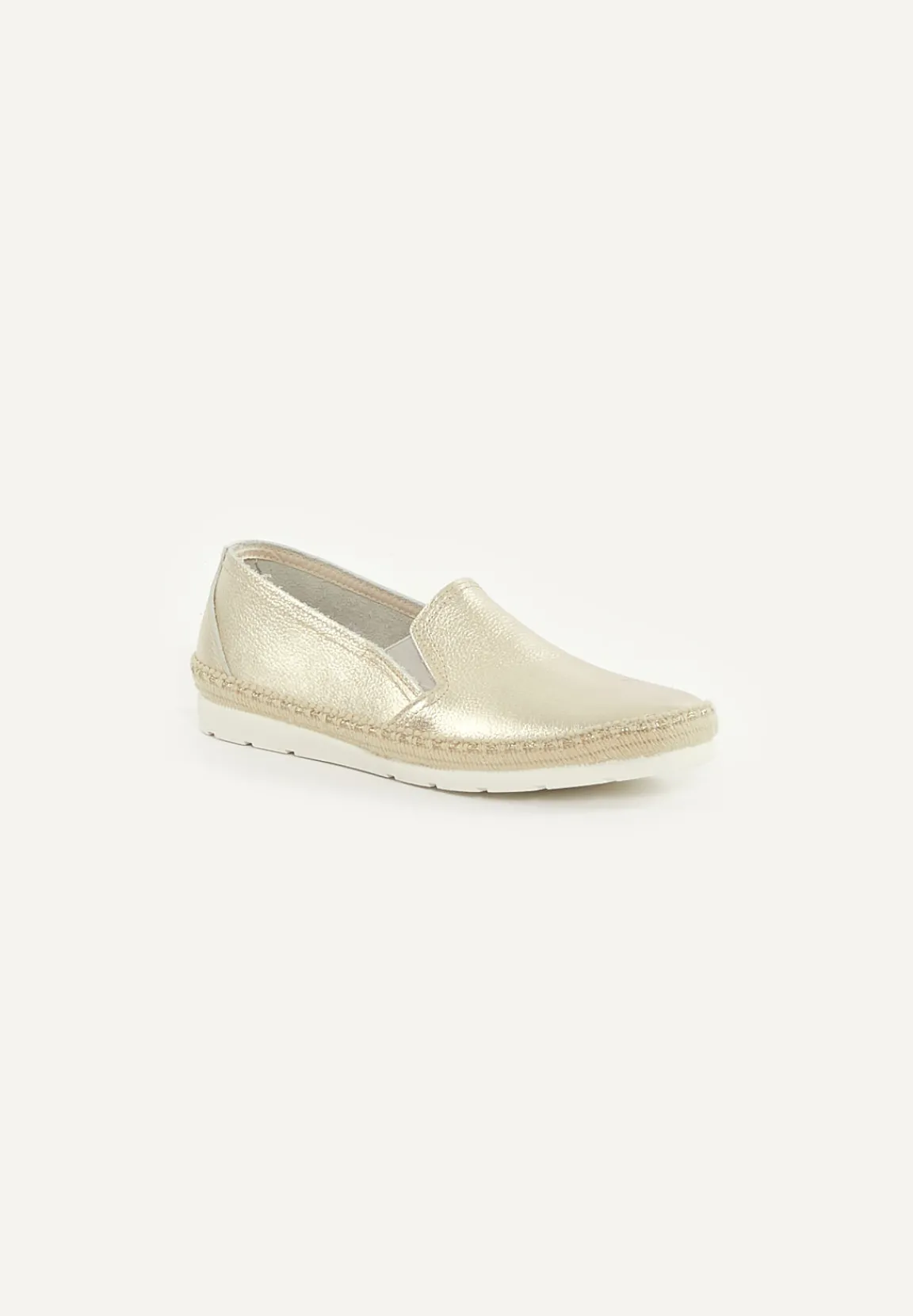 Fashion River Woods Lederen loafers goudkleur -