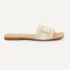 Sale River Woods Lederen platte sandalen met riem wit -