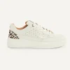 Fashion River Woods Lederen sneakers met veters écru -
