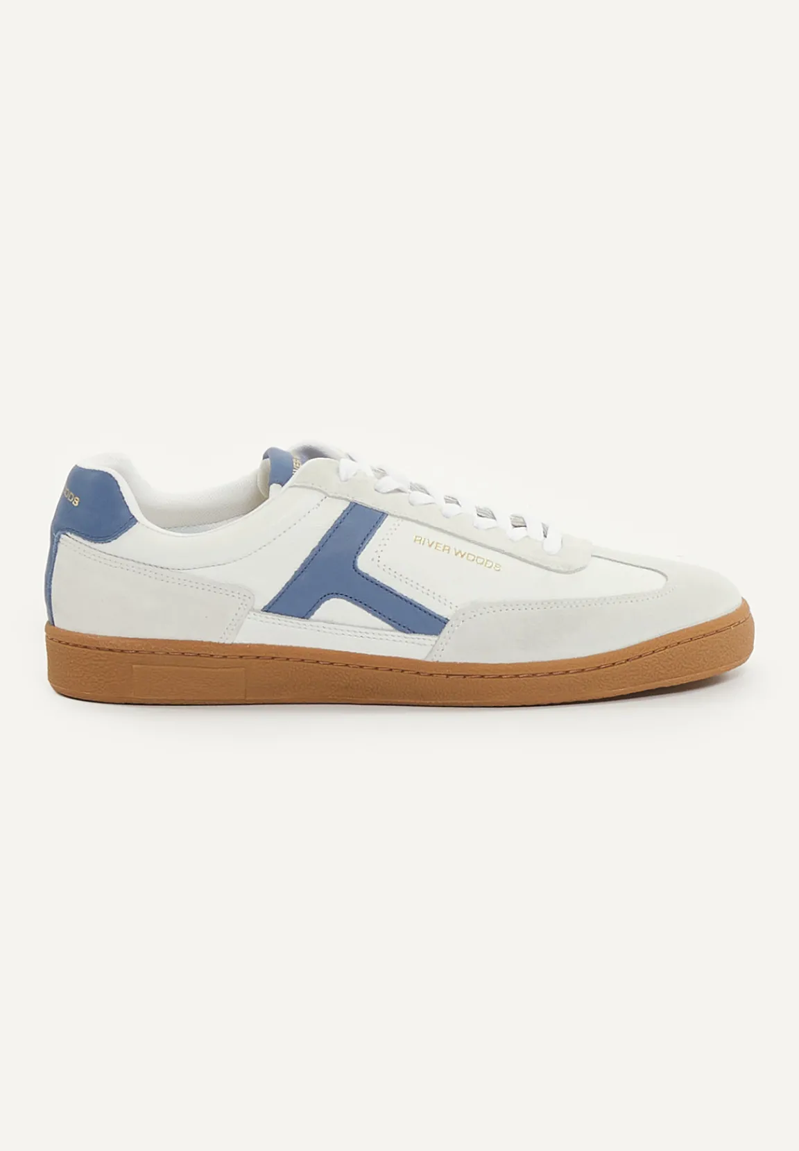 New River Woods Lederen sneakers met veters wit -