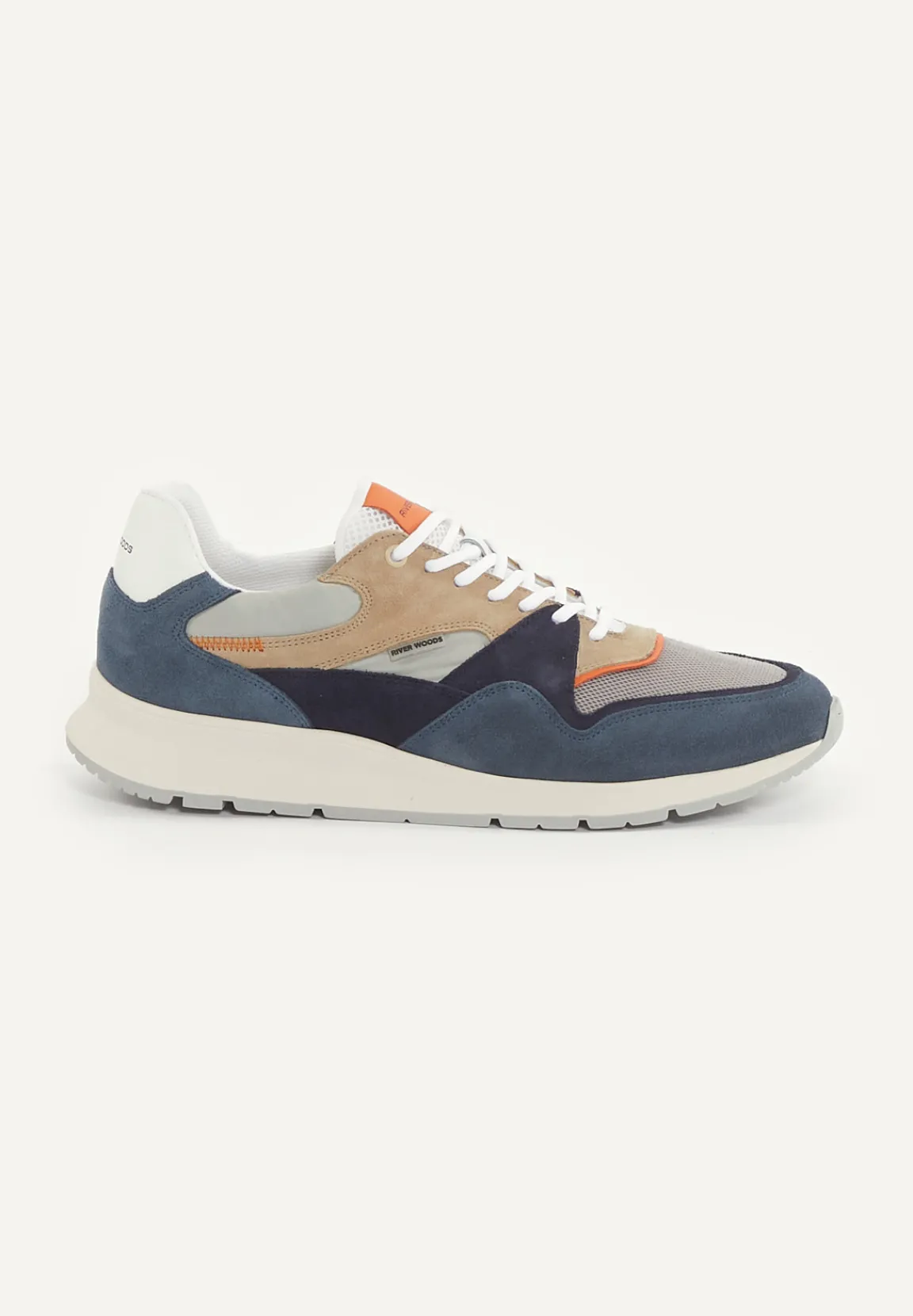 Sale River Woods Lederen sneakers met veters blauw -