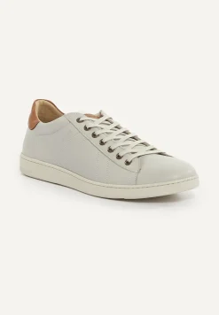 New River Woods Lederen sneakers met veters écru -