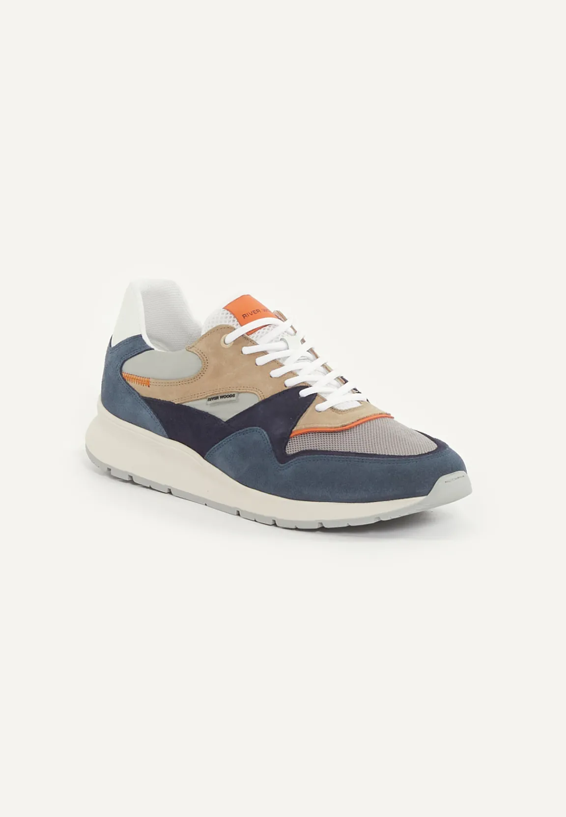 Sale River Woods Lederen sneakers met veters blauw -