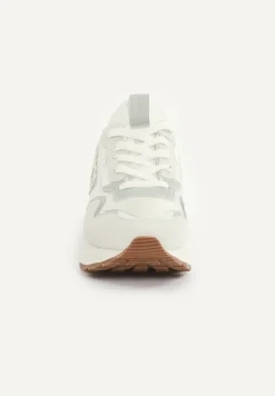 Outlet River Woods Lederen sneakers met veters wit -