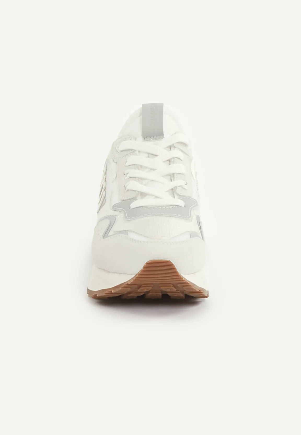 Outlet River Woods Lederen sneakers met veters wit -