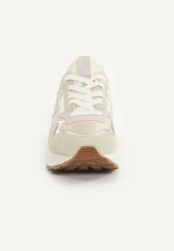 Outlet River Woods Lederen sneakers met veters beige -