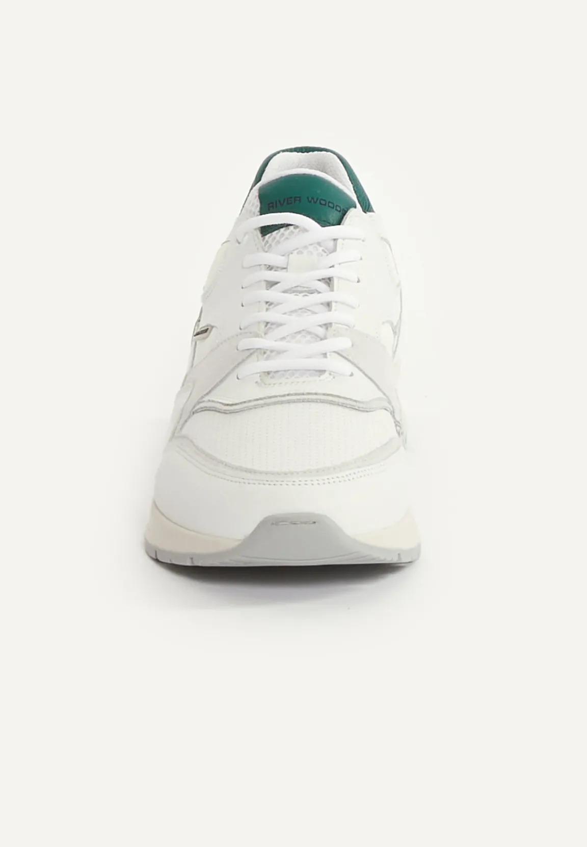Online River Woods Lederen sneakers met veters wit -