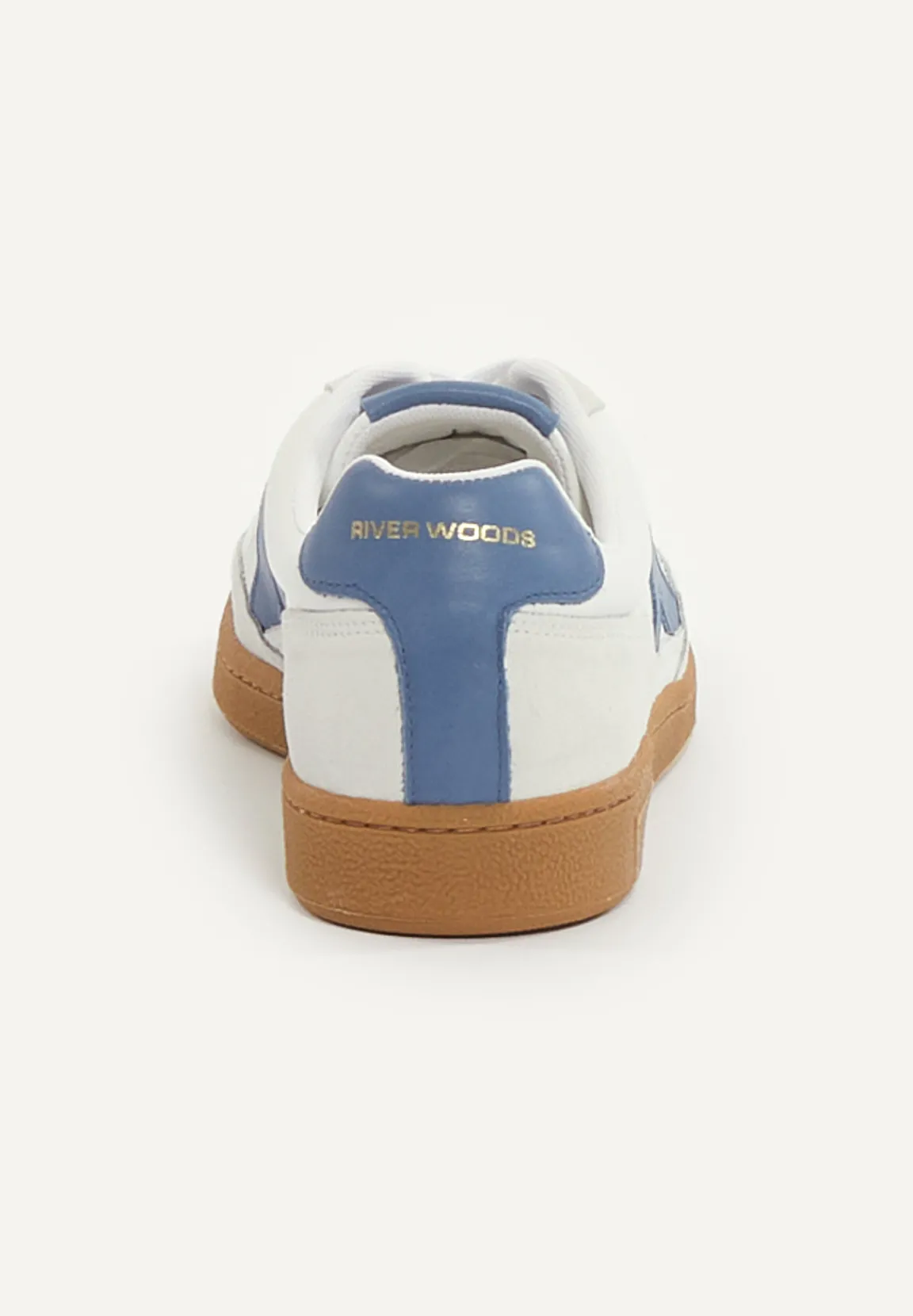 New River Woods Lederen sneakers met veters wit -