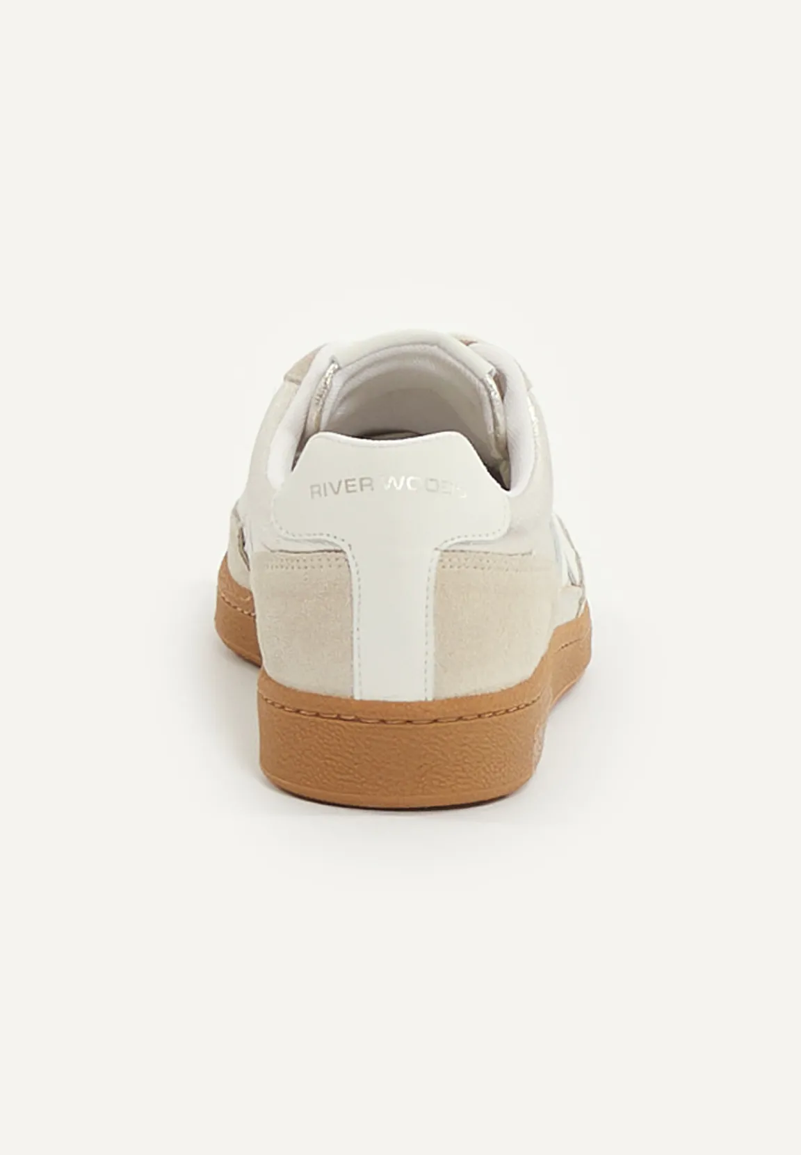 Online River Woods Lederen sneakers met veters beige -