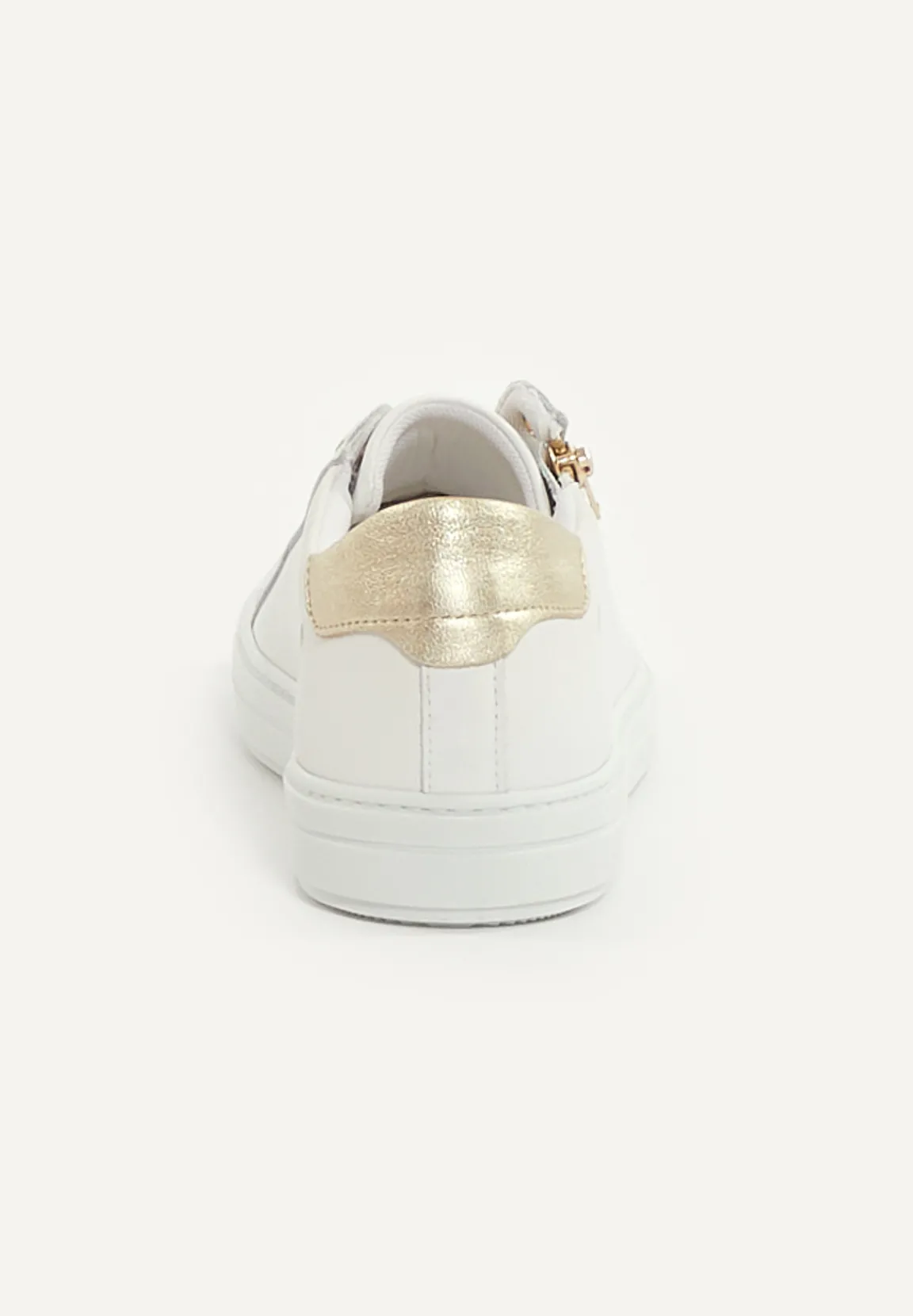 Sale River Woods Lederen sneakes rits en veters wit -