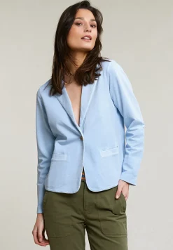 New River Woods Lichtblauwe sportieve blazer 2 zakken -