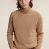 Best River Woods Loose fit wol-kasjmier rolkraag trui maple syrup -