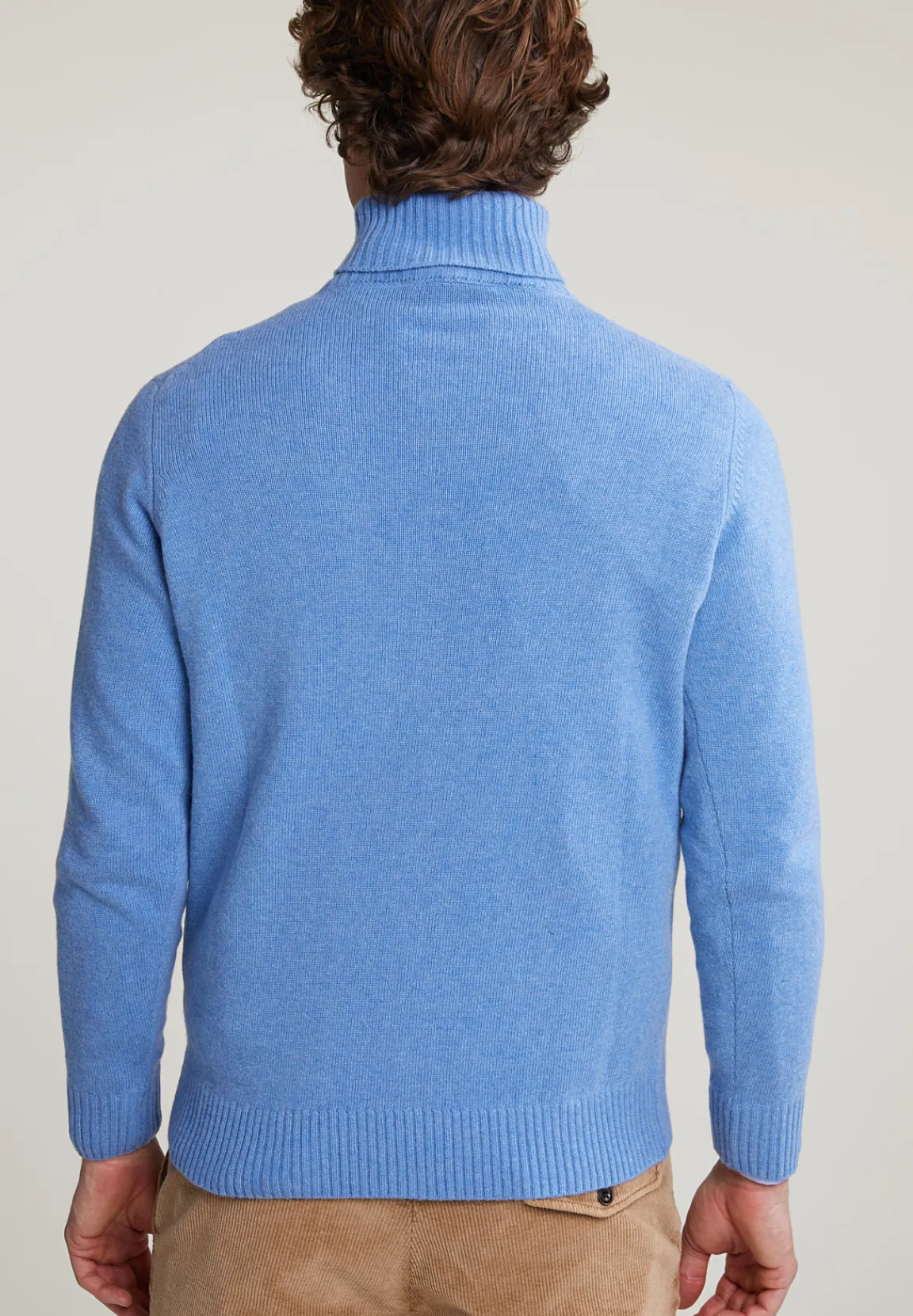 Hot River Woods Loose fit wol-kasjmier rolkraag trui sky mix -