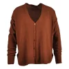 Outlet River Woods Loszittende cardigan met V-hals in bruin -