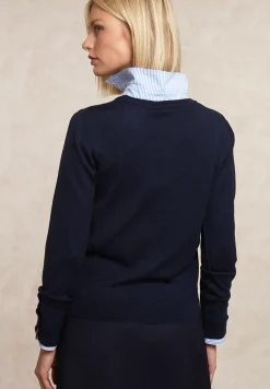 Best River Woods Merinotrui ronde hals navy -