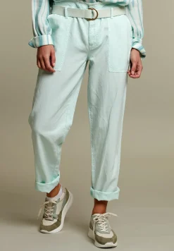 New River Woods Mint broek met ceintuur -