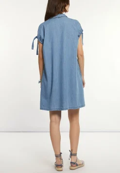 Clearance River Woods Mouwloos jeansjurkje blauw -