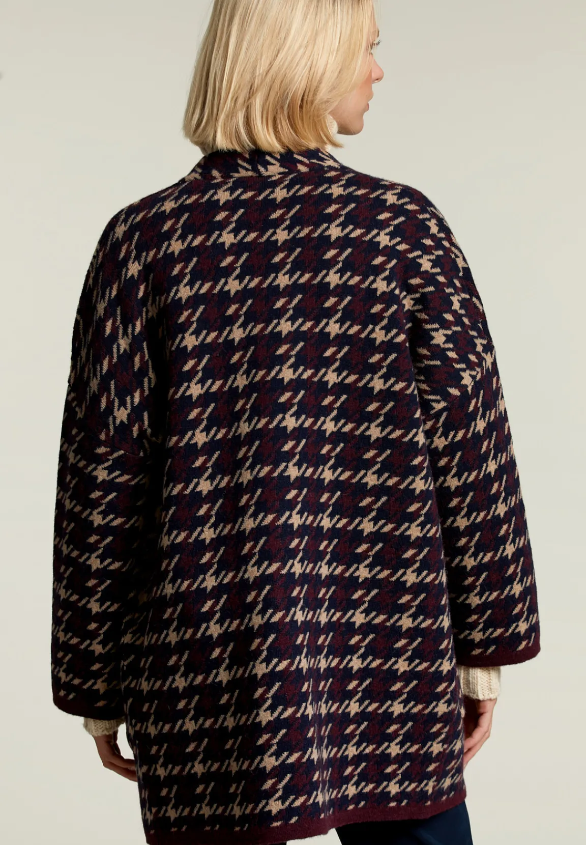 Sale River Woods Multi cardigan in pied de poule -