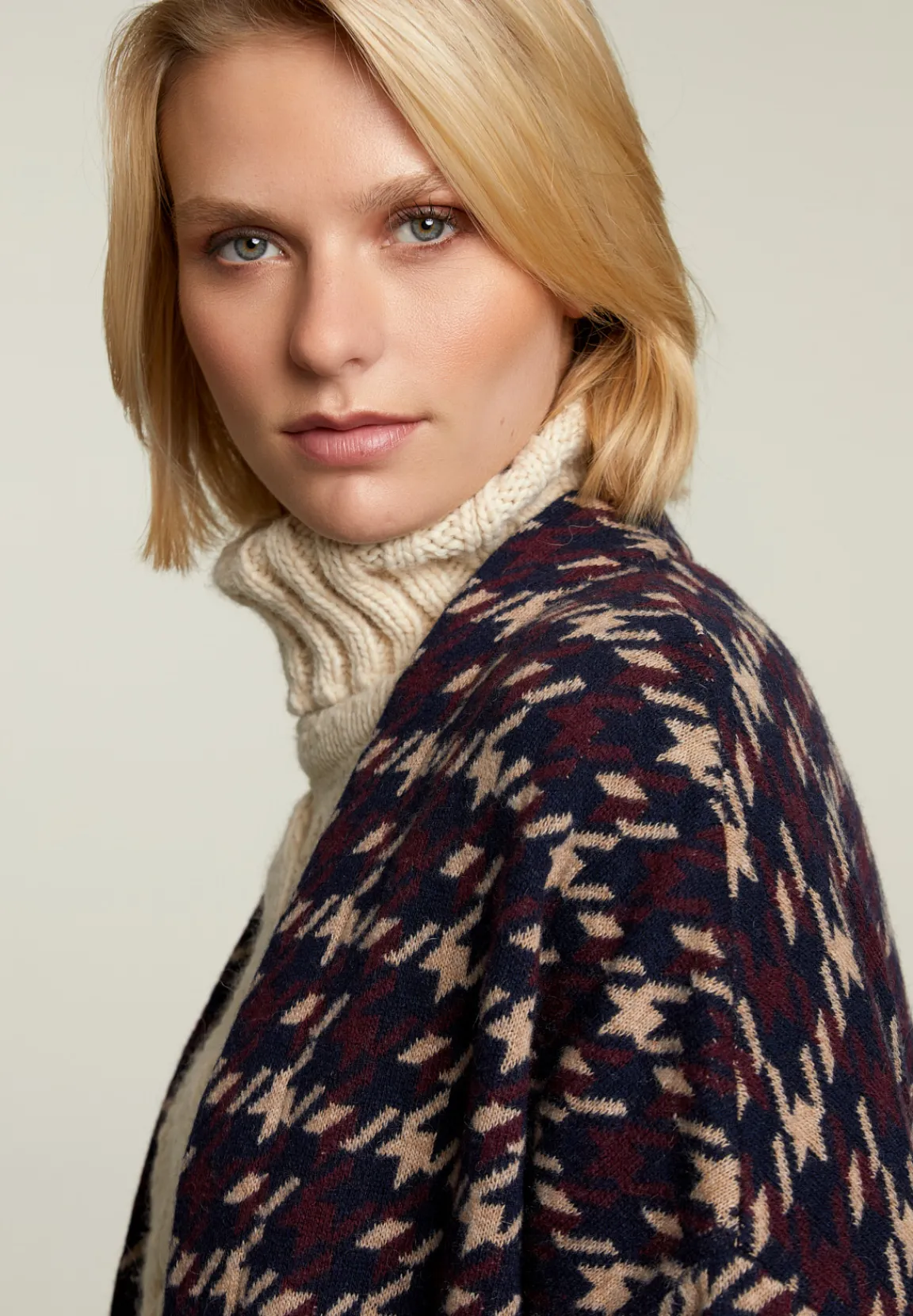 Sale River Woods Multi cardigan in pied de poule -