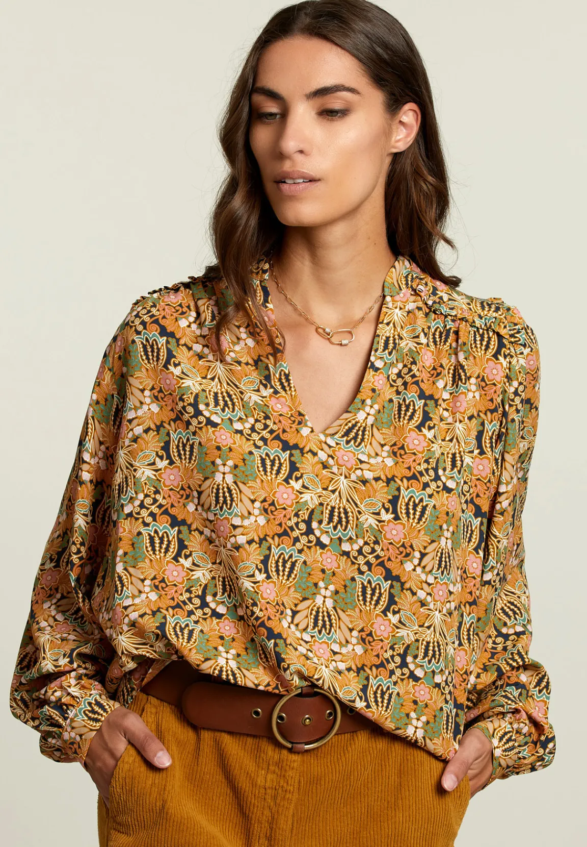 Hot River Woods Multi fantasie blouse -