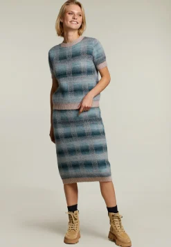 Outlet River Woods Multi gebreide jacquard midirok -