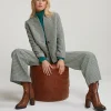 Clearance River Woods Multi geruite broek wijde pijpen -