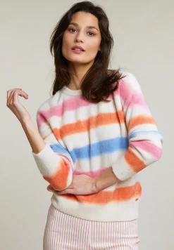 Online River Woods Multi gestreepte alpaca-zuivere scheerwol trui -