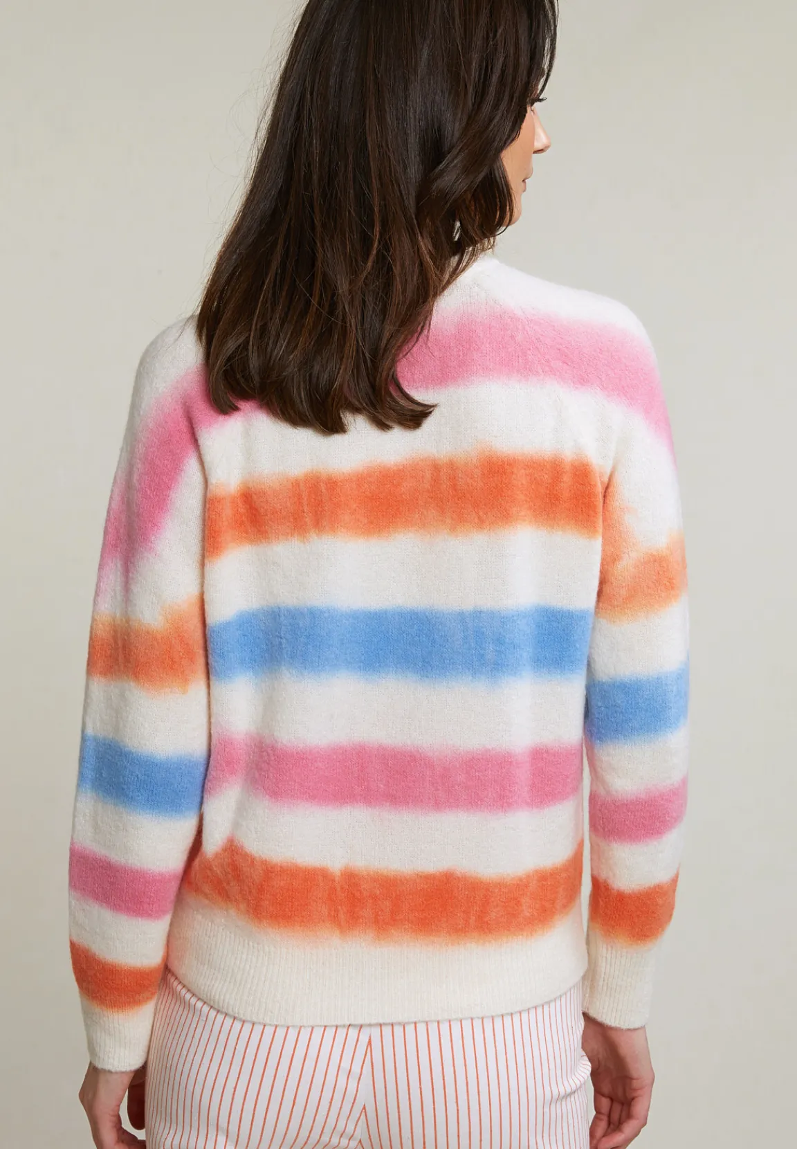 Online River Woods Multi gestreepte alpaca-zuivere scheerwol trui -