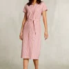 Hot River Woods Multi gestreepte jurk met riem -