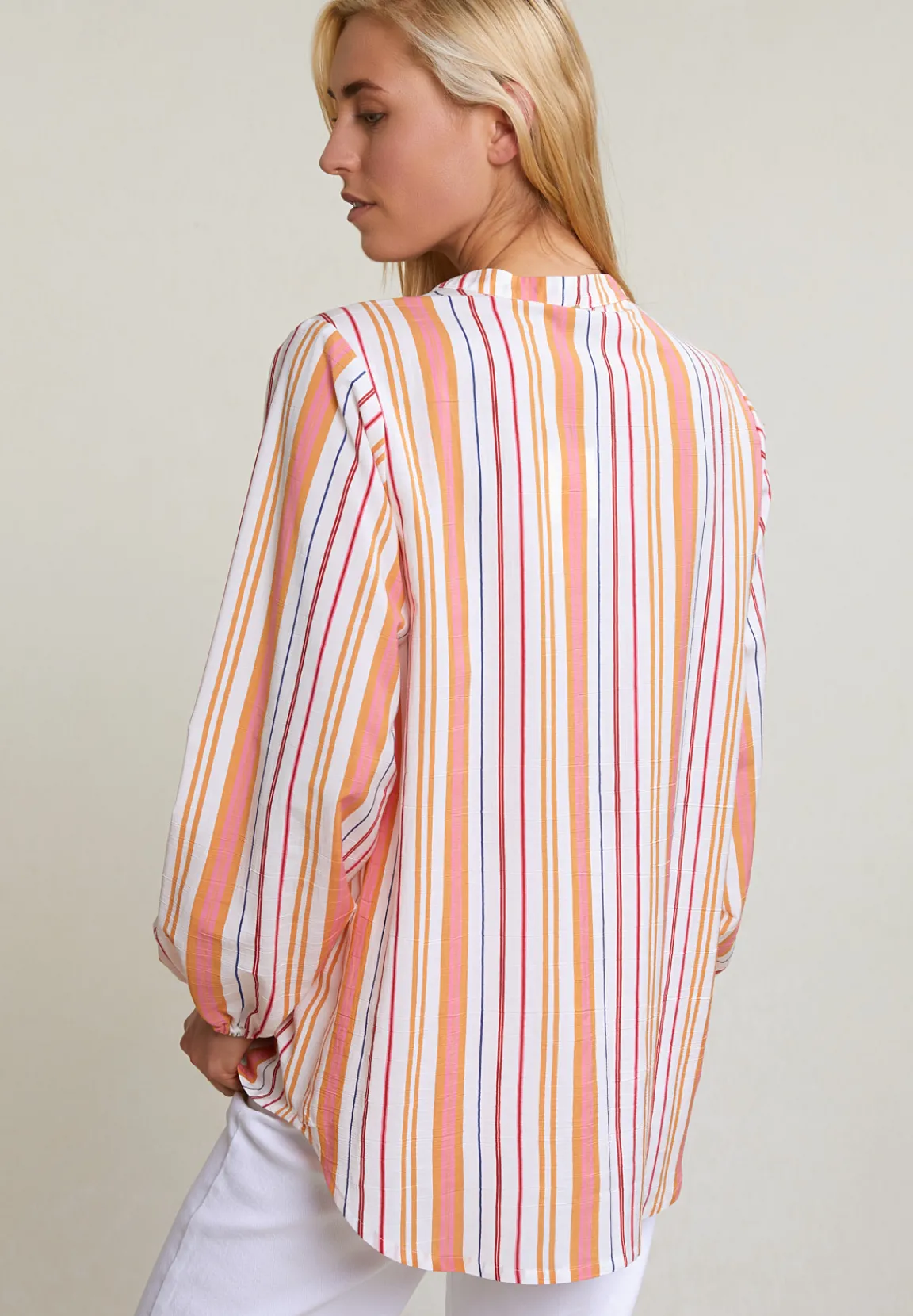 Best River Woods Multi gestreepte lange blouse -