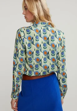 Hot River Woods Multi klassieke gebloemde blouse -