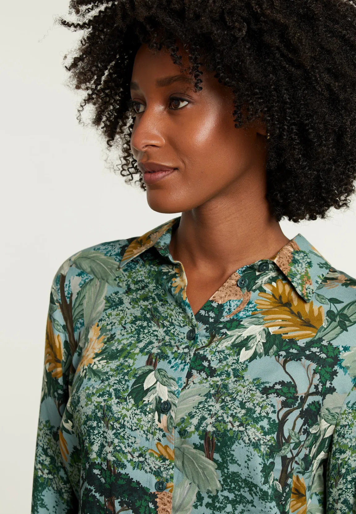 Fashion River Woods Multi viscose blouse met knopen -