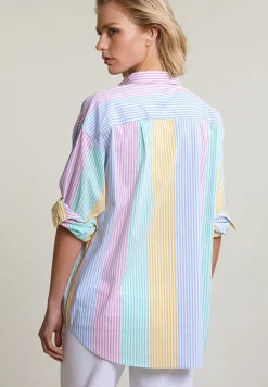 Outlet River Woods Multi wijde geknoopte gestreepte blouse -
