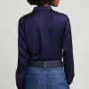 Fashion River Woods Navy klassieke blouse -