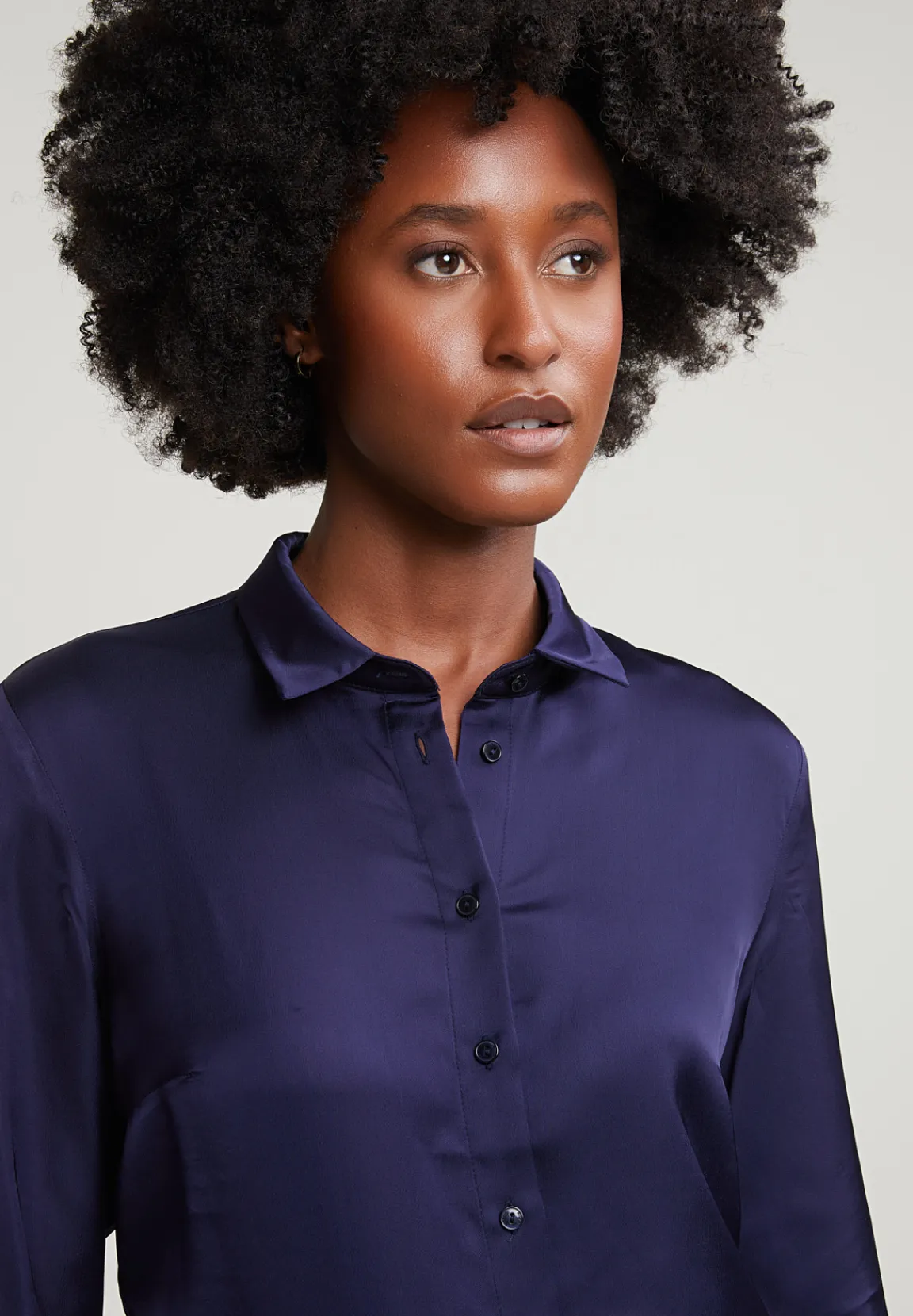 Fashion River Woods Navy klassieke blouse -