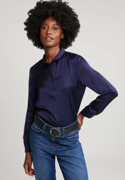 Fashion River Woods Navy klassieke blouse -