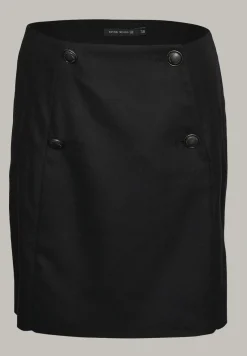Hot River Woods Navy minirok met knopen -