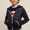 Clearance River Woods Neopreen gewatteerde jas met kap admiral blue -