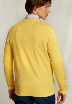 Outlet River Woods Normal fit basic katoenen V-hals trui butterfly mix -