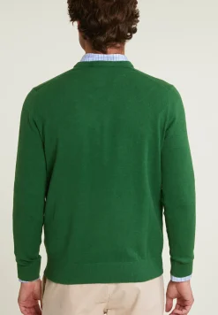 New River Woods Normal fit basic katoenen V-hals trui belize mix -