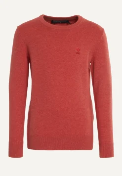 Online River Woods Normal fit basic trui ronde hals cherry mix -