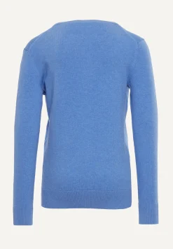 Sale River Woods Normal fit basic trui ronde hals blue azure mix -
