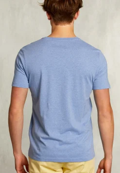 Outlet River Woods Normal fit basic T-shirt blue gin mix -