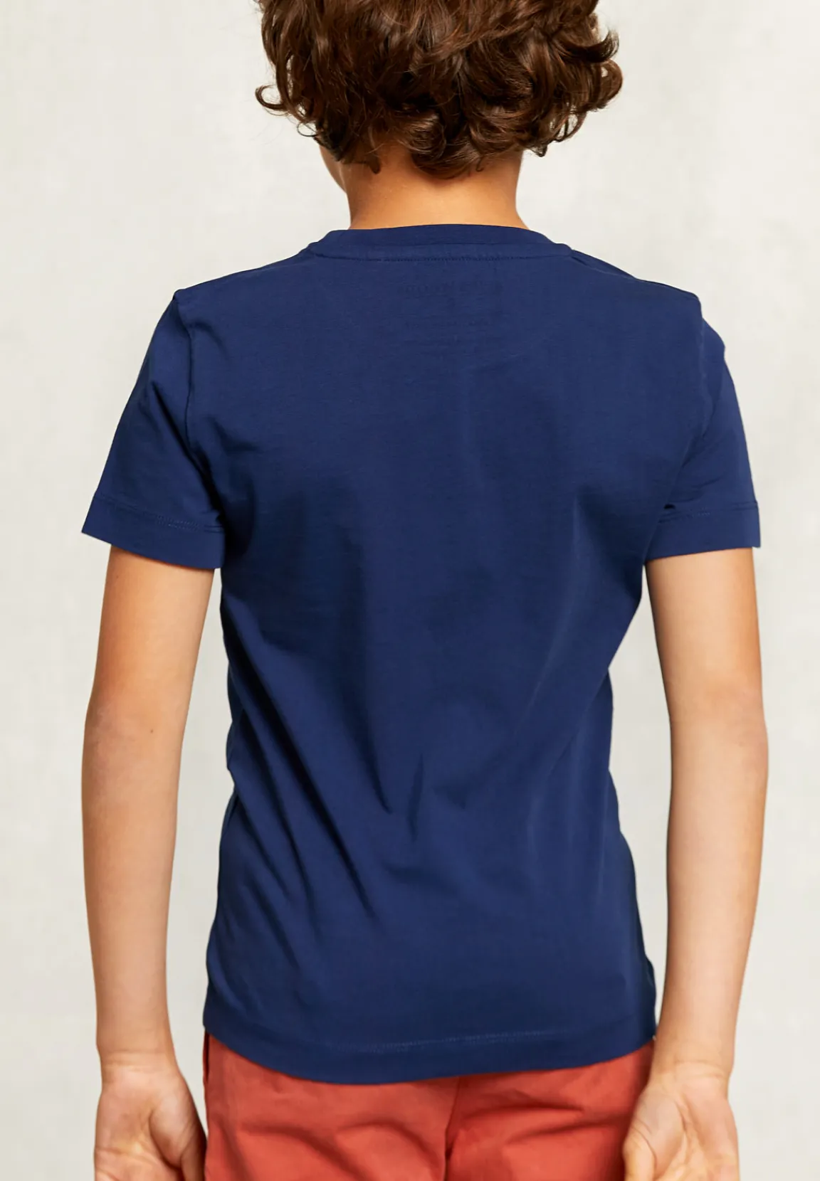 Outlet River Woods Normal fit basic T-shirt blue oxford -