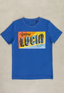 New River Woods Normal fit basic T-shirt caribbean blue -