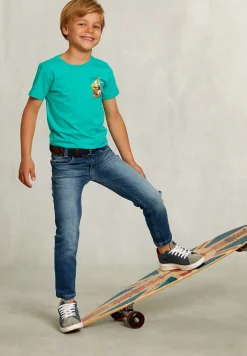 Online River Woods Normal fit basic T-shirt citrus groen -